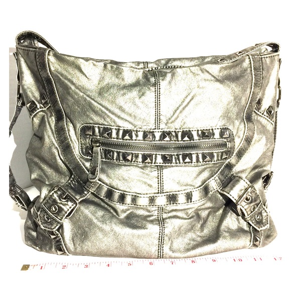 Handbags - Silver Studded Rock 'n Roll Hobo